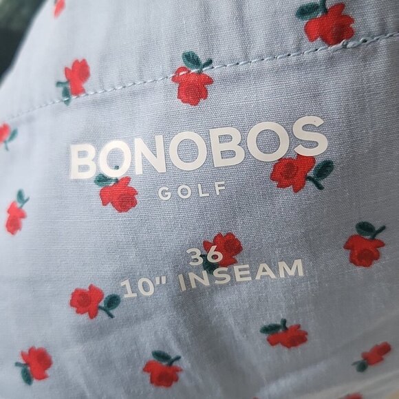 BONOBOS | Stretch Golf Shorts Green Sz 36 10 Inseam - Picture 10 of 10